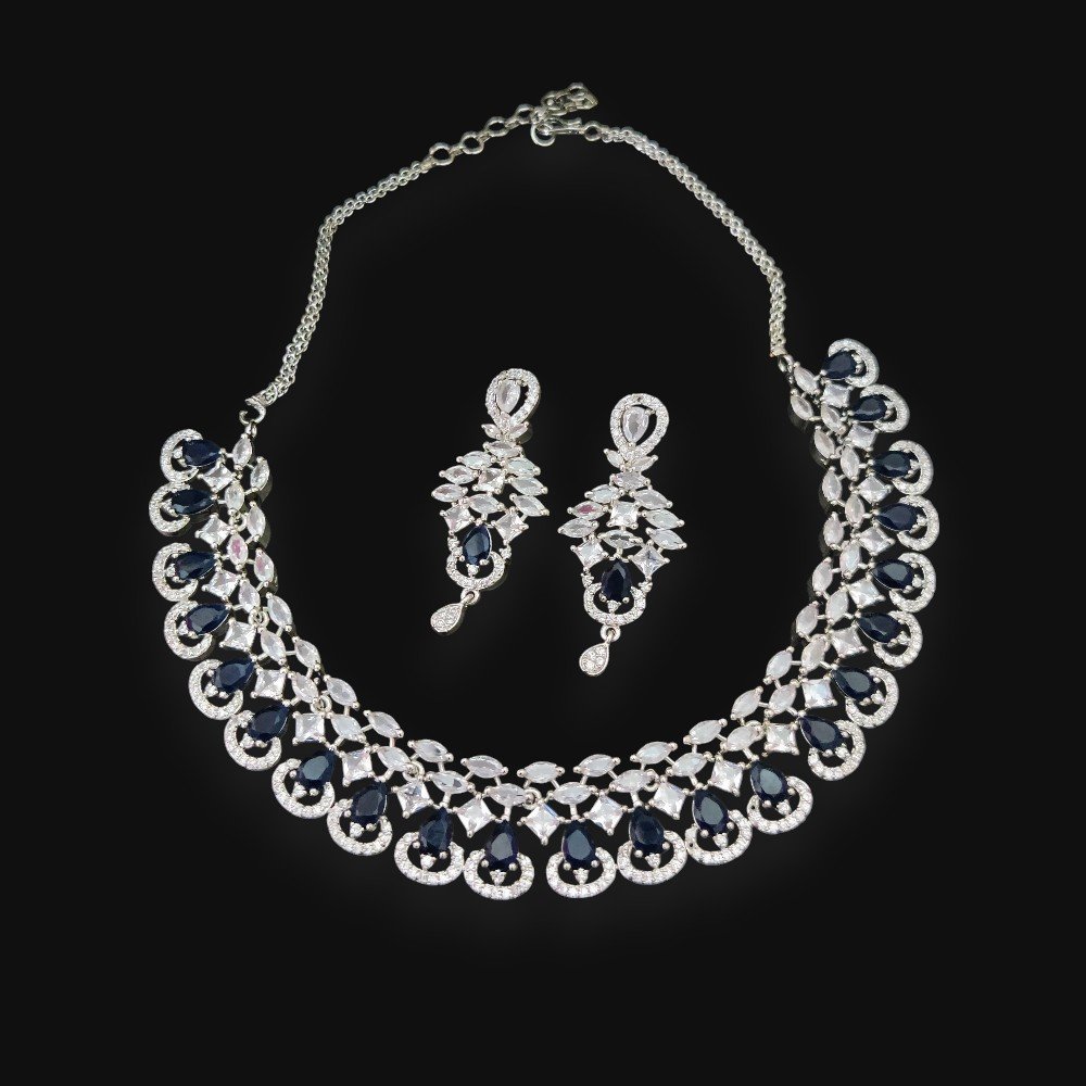 American Diamond Necklace Set SN-250 - Image 3
