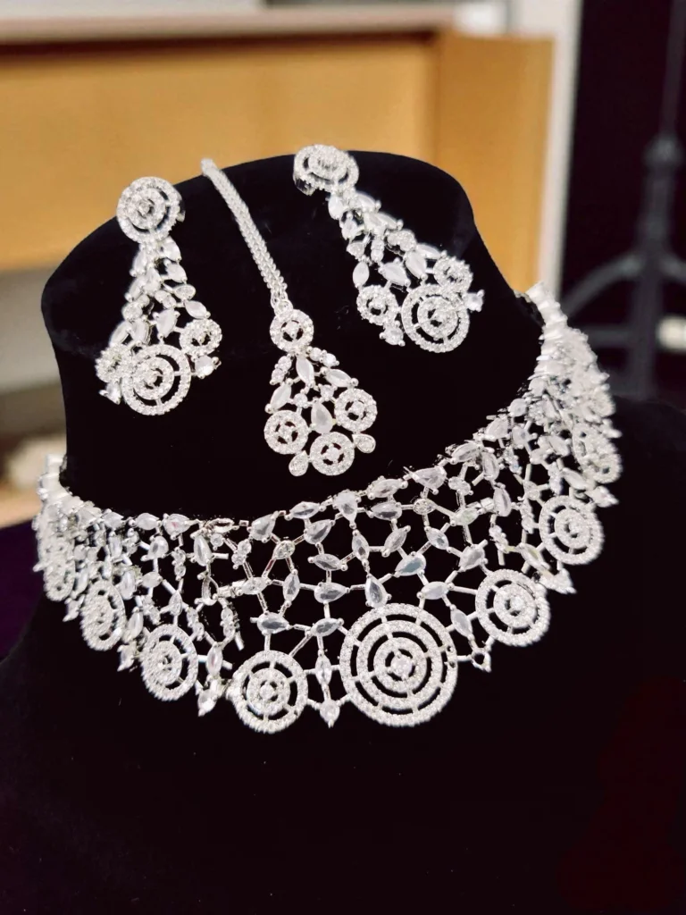 American Diamond Necklace Choker Set SN-350