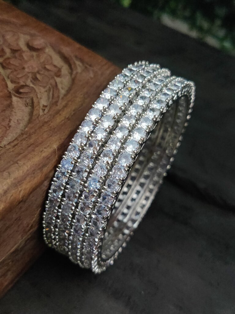 American Diamond Bangles Set