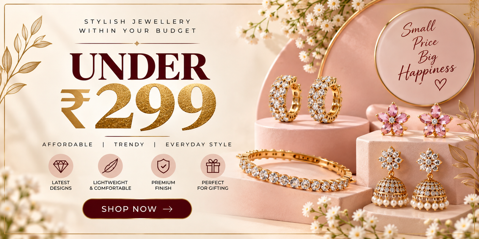 Stylish jewellery under ₹299